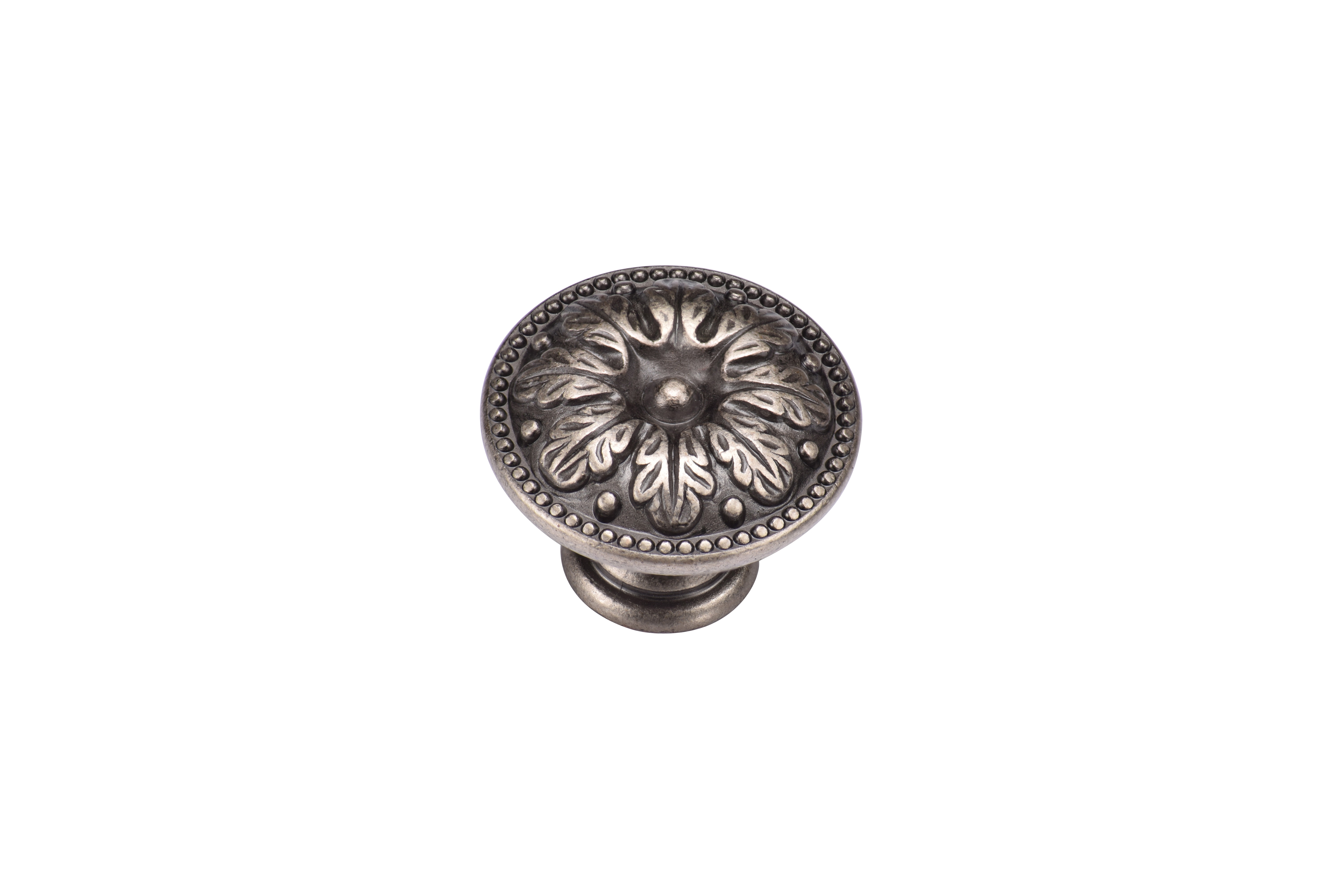 Manzoni Floral Round Cabinet Knob, 1 1/8" Diameter