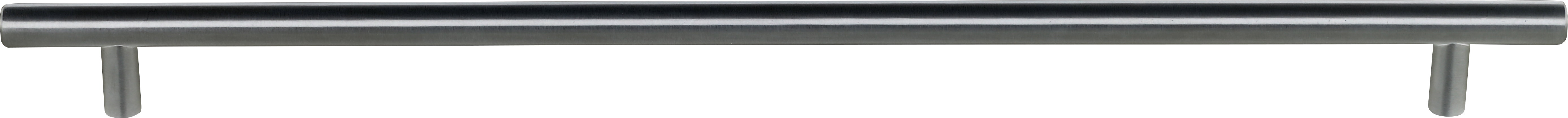 Manzoni Modern Round Bar Cabinet Pull, 14" Center to Center, Stainless Steel