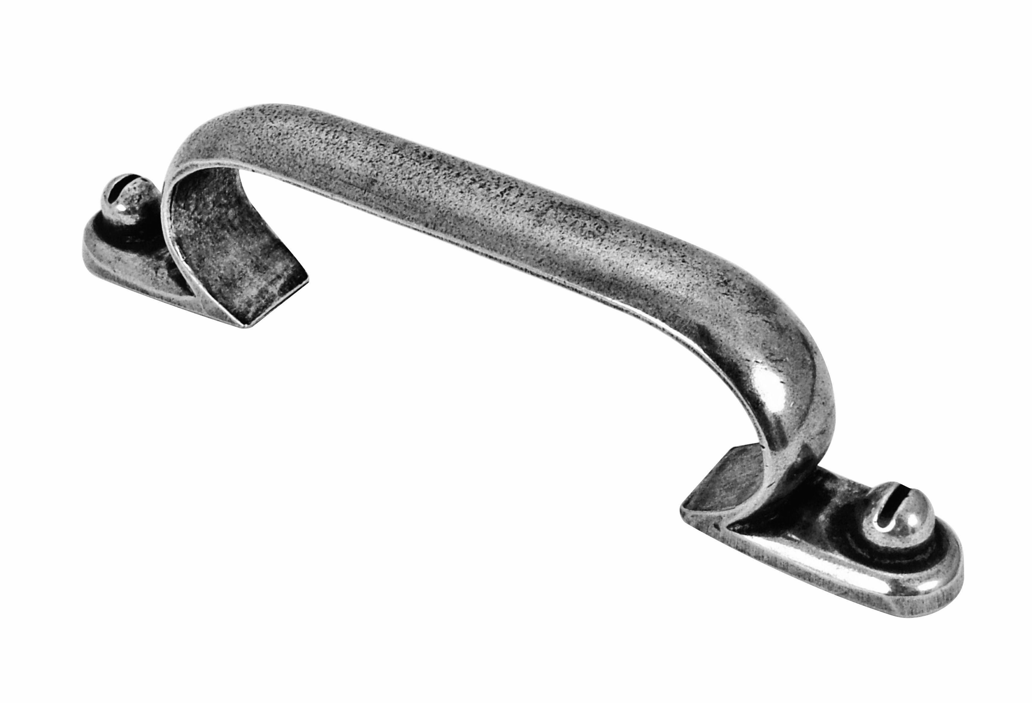Manzoni Felling Pewter Cabinet Pull, 6 1/3" Center to Center, Pewter