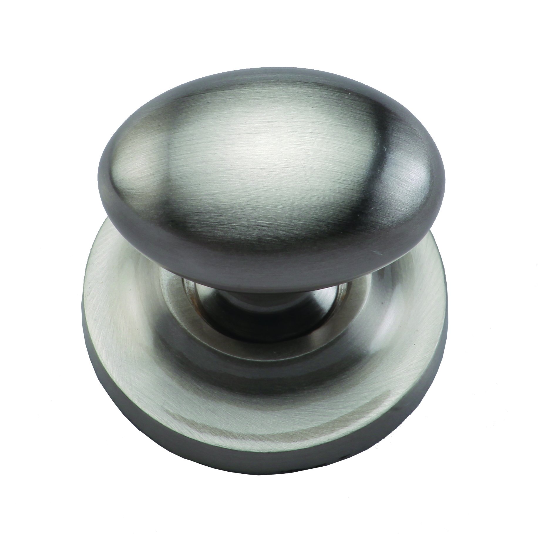 Manzoni Egg Cabinet Knob on Rose, 1 1/2" Diameter