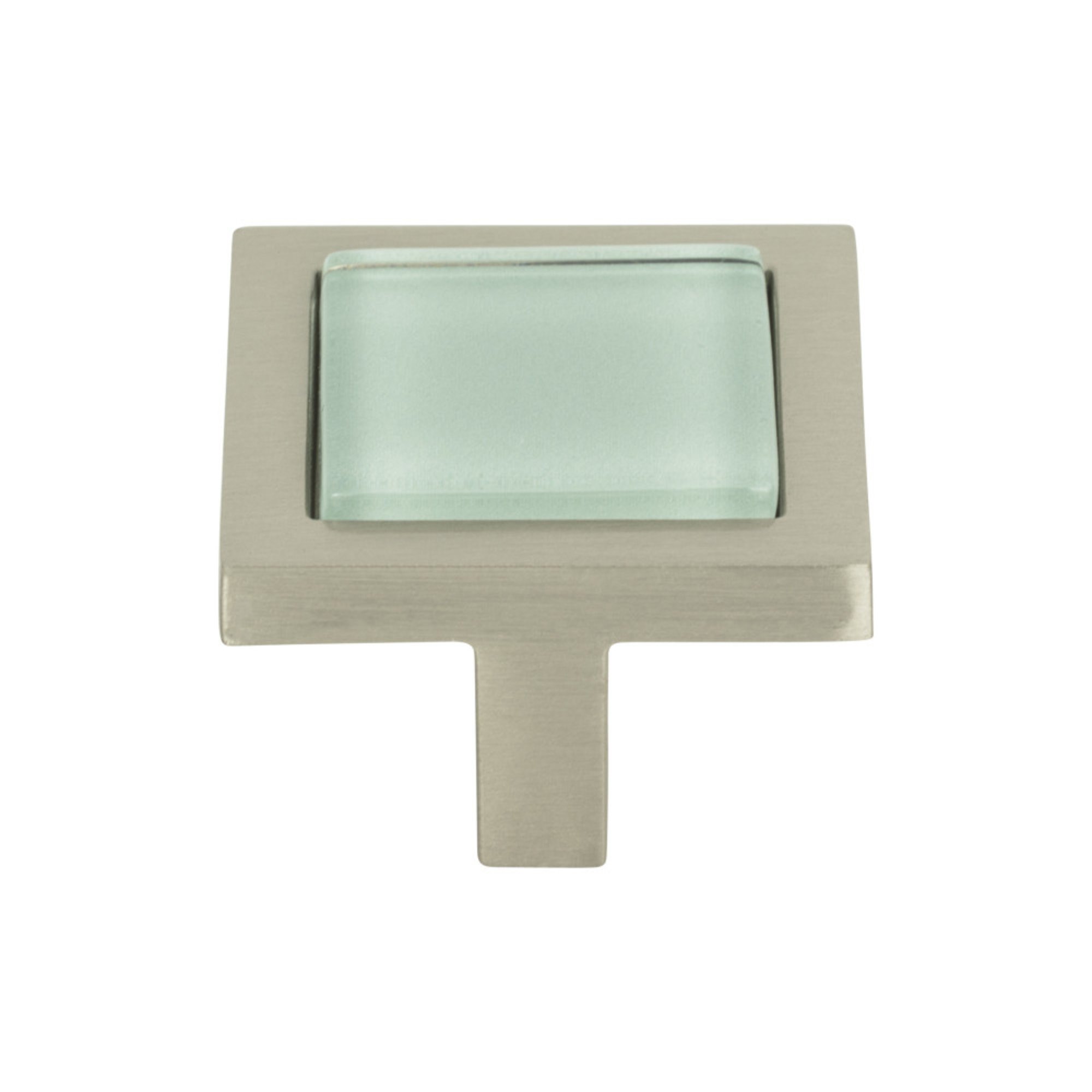 Spa Green Square Cabinet Knob 1 3/8"