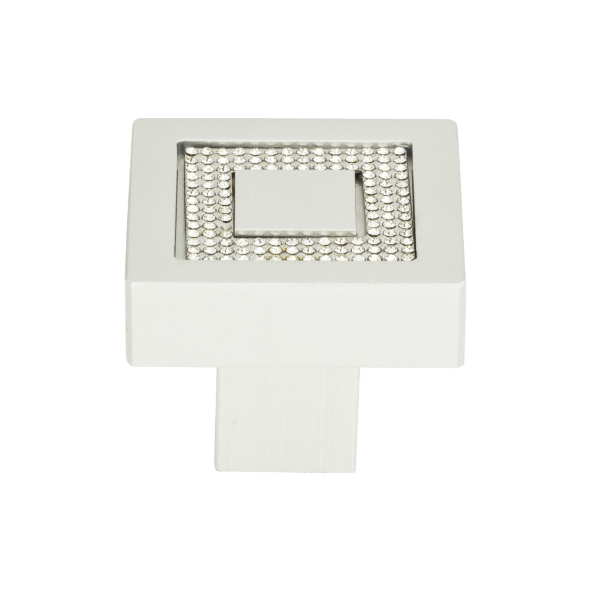 Crystal 1 3/8" Length Square Cabinet Knob
