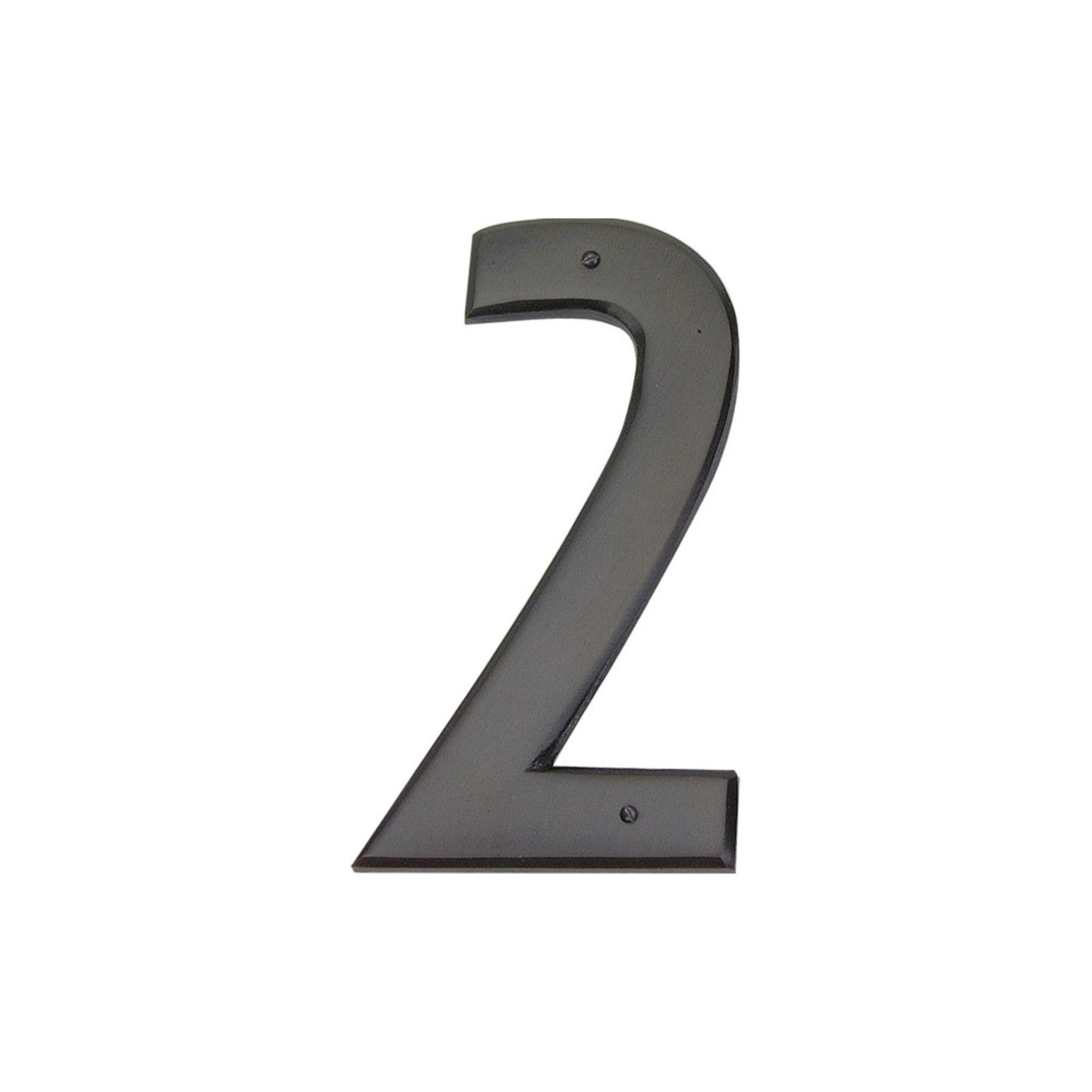 Mission 5-1/2" H Surface Mount House Number 2 Aged Bronze