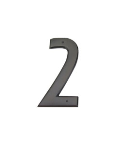 Mission 5-1/2" H Surface Mount House Number 2 Aged Bronze