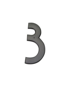 Mission 5-1/2" H Surface Mount House Number 3 Aged Bronze