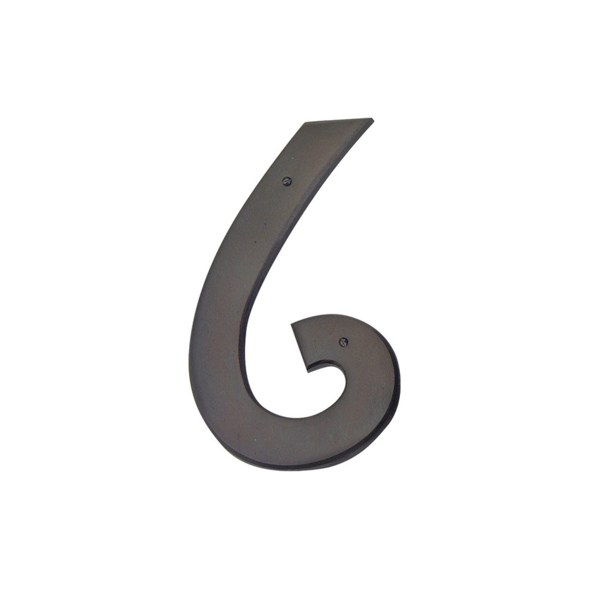 Mission 5-1/2" H Surface Mount House Number 6 Aged Bronze