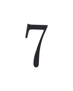 Traditionalist 6" H Surface Mount House Number 7 Matte Black
