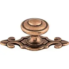 Canterbury Cabinet Knob 1 1/4" with Backplate Old English Copper