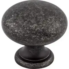 Mushroom Cabinet Knob 1 1/4" Black Iron