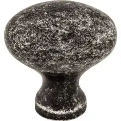 Egg Cabinet Knob 1 1/4" Black Iron