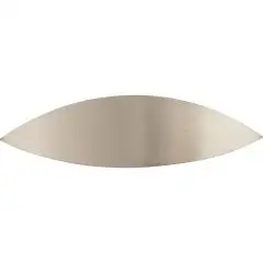 Eyebrow Cup Cabinet Pull 2 1/2" Center to Center Brushed Satin Nickel