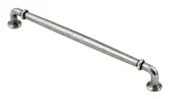 Manzoni Emma Pewter Cabinet Pull, 8 4/5" Center to Center, Pewter