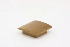Manzoni Square Concave Designer Wood Cabinet Knob
