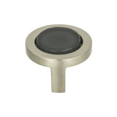 Spa Black Round Cabinet Knob 1 1/4"