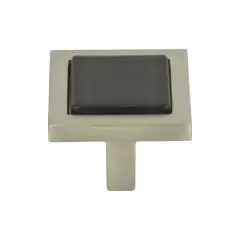 Spa Black Square Cabinet Knob 1 3/8"