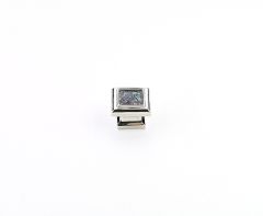 Imperial Shell Cabinet Knob, Square, Imperial Shell, Polished Nickel, 1-3/8"