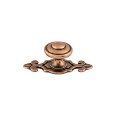 Canterbury Cabinet Knob 1 1/4" with Backplate Old English Copper