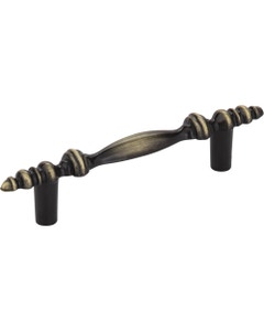 Kingsport 3" Center-to-Center Traditional Cabinet Pull Brushed Antique Brass (AB)
