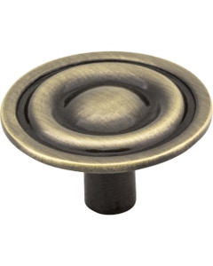 Kingsport 1-5/16" Diameter Mushroom Cabinet Knob Brushed Antique Brass (AB)