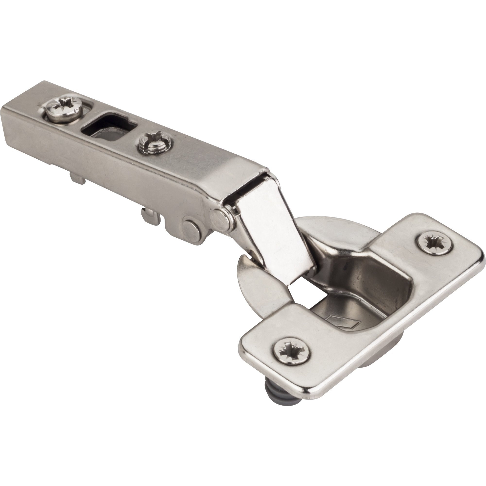 HR Max 110 Degree Full Overlay Cam Adjustable Standard Duty Free-Swinging Hinge with Press-in 8 mm Dowels