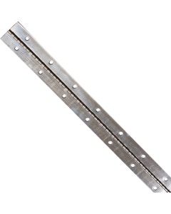 Bright Nickel 1-1/2" 21 Gauge Steel Piano Hinge in 6 ft Length