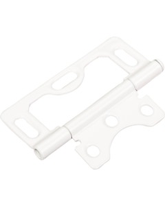 3" Swaged Loose Pin Non-Mortise Hinge with 3 Slots - White - 50 Pack