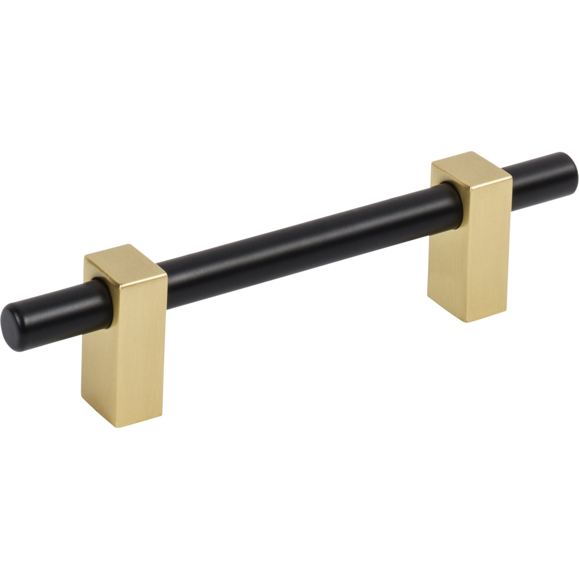 96 mm Center-to-Center Matte Black with Brushed Gold Larkin Cabinet Bar Pull