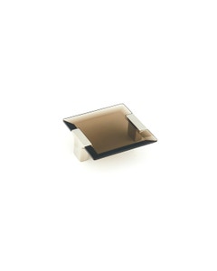 Positano Cabinet Pull, Satin Nickel, Smoke, 64 mm Center to Center