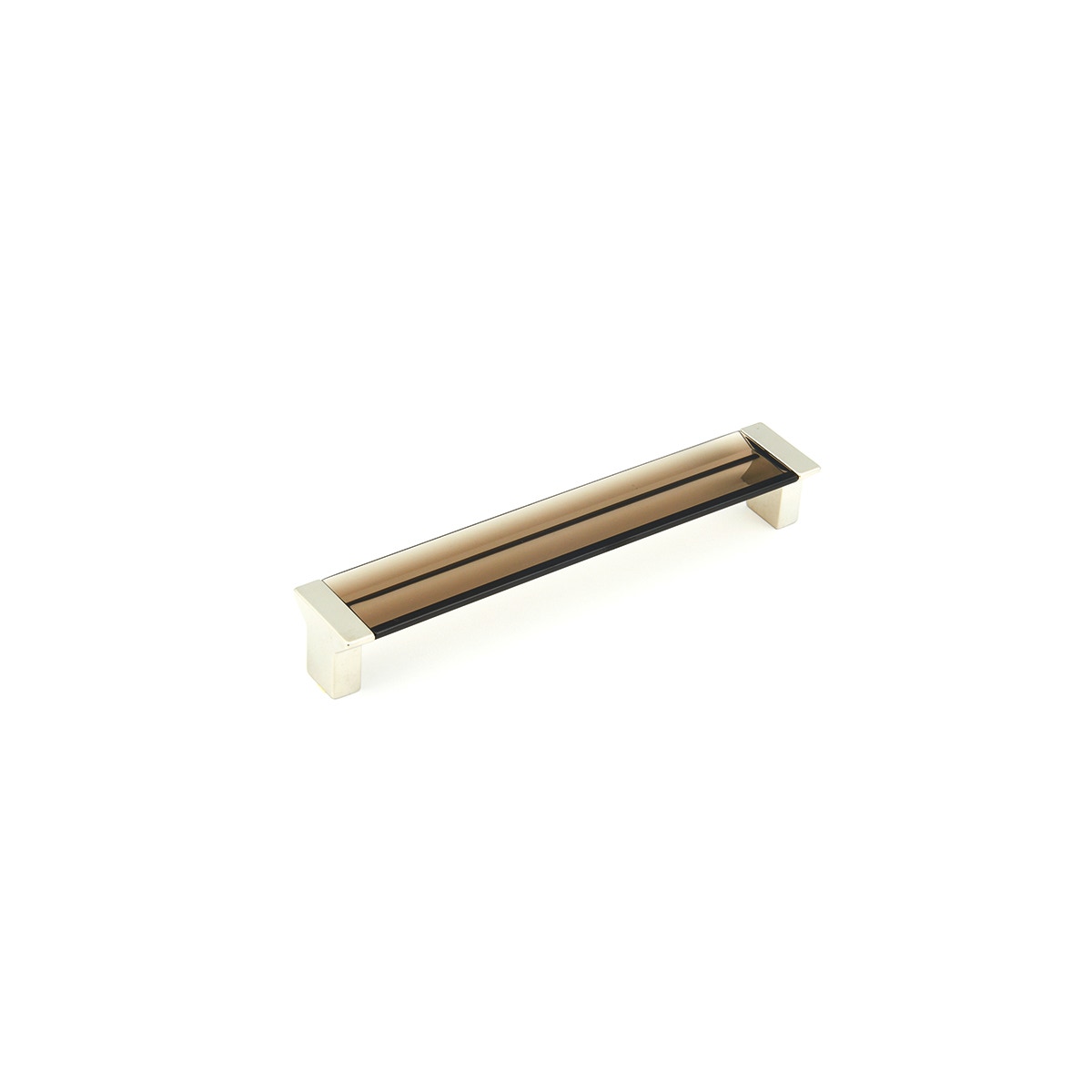 Positano Cabinet Pull, Satin Nickel, Smoke, 160 mm Center to Center