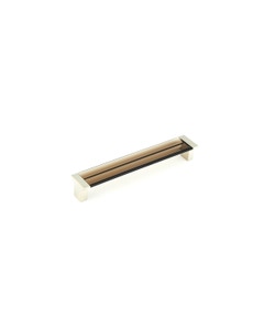Positano Cabinet Pull, Satin Nickel, Smoke, 160 mm Center to Center