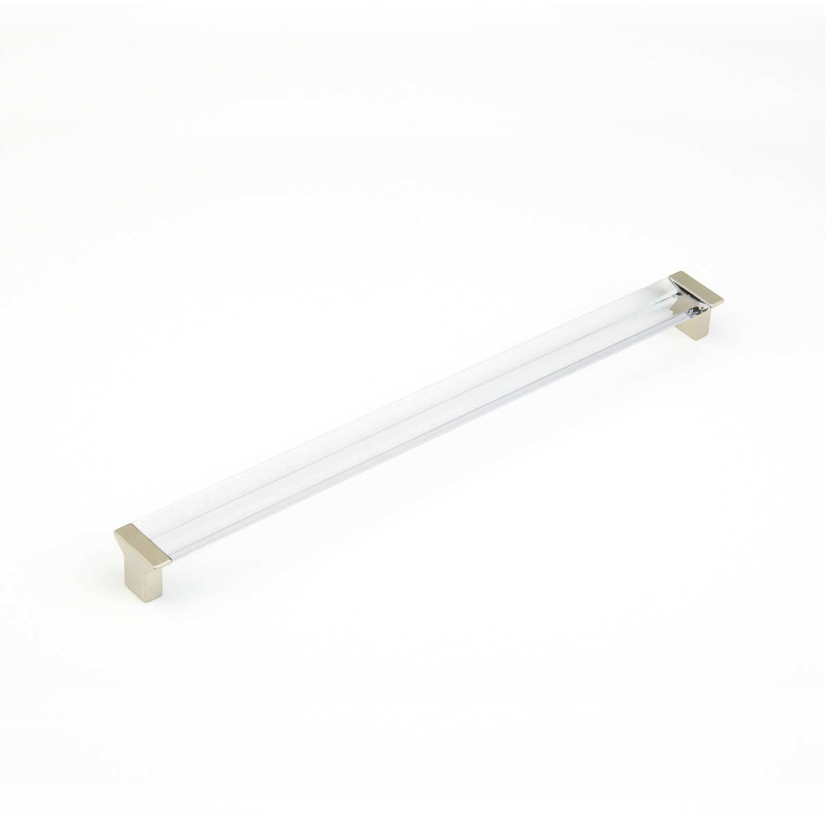 Positano Cabinet Pull, Satin Nickel, Clear 320 mm Center to Center