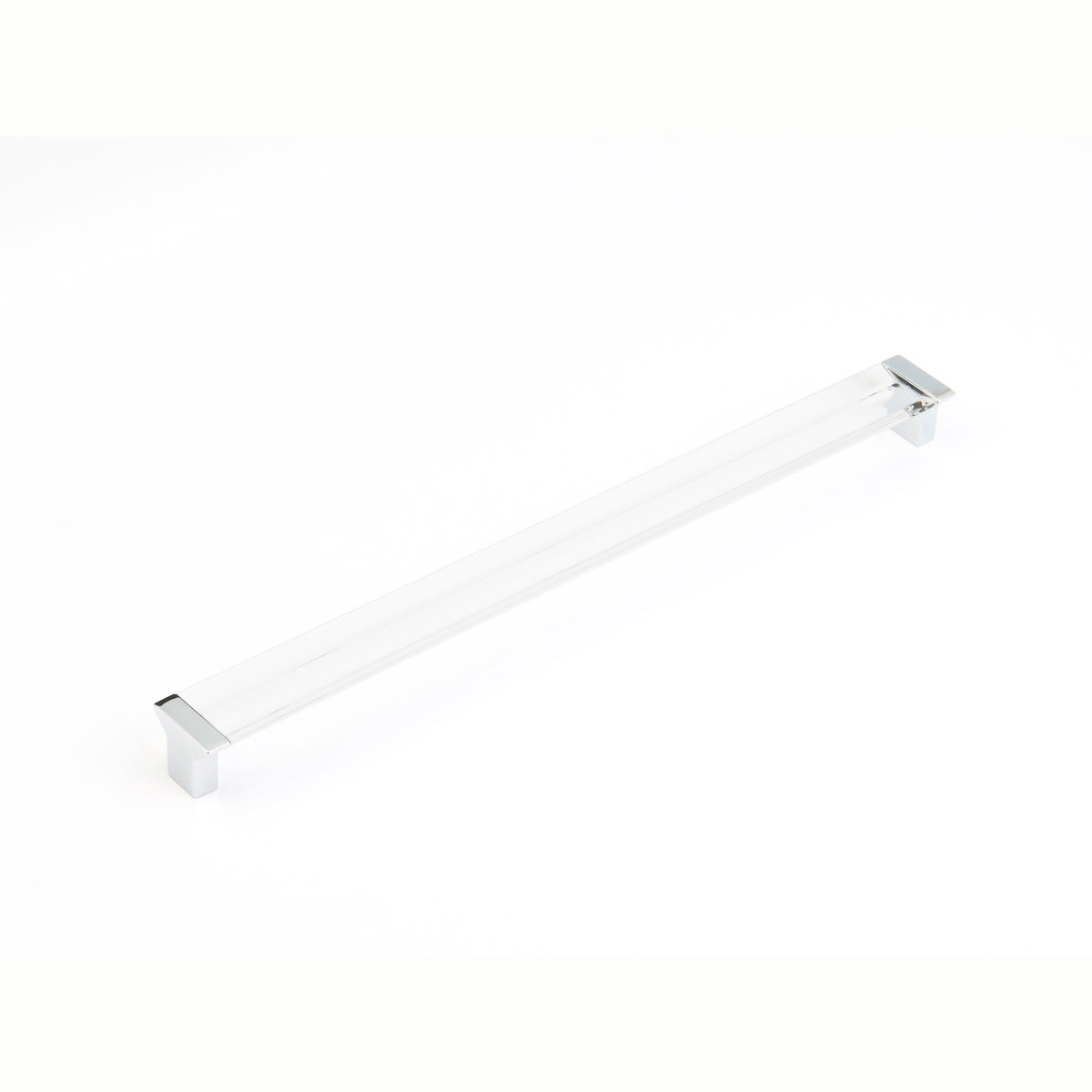 Positano Cabinet Pull, Polished Chrome, Clear, 320 mm Center to Center