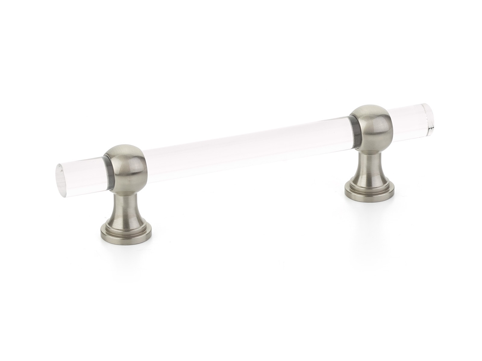 Lumiere Transitional Cabinet Pull, Adjustable Clear Acrylic, 4" Center to Center