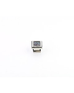 Imperial Shell Cabinet Knob, Square, Imperial Shell, Polished Nickel, 1-3/8"