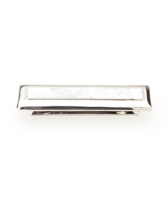 Mother of Pearl Cabinet Pull, Mother of Pearl, Polished Nickel, 3" Center to Center