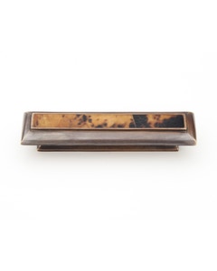 Tiger Penshell Cabinet Pull, Tiger Penshell, Dark Antique Bronze, 3" Center to Center