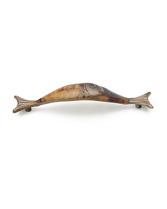 Tiger Penshell Cabinet Pull, Fish, Tiger Penshell, Estate Dover, 4-1/2" Center to Center