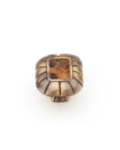 Tiger Penshell Cabinet Knob, Rectangle, Tiger Penshell, Estate Dover, 1-1/2" x 1-1/4"