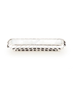 Mother of Pearl Cabinet Pull, Mother of Pearl, Polished Nickel, 3" Center to Center