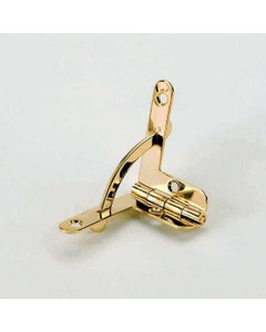 SOSS Quadrant Hinge, Bright Brass plating on stainless steel