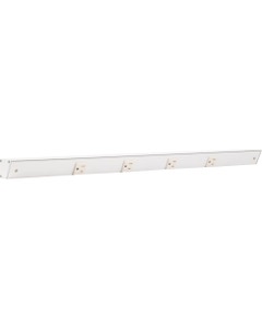 30" Slim Angle Power Strip, White Receptacles