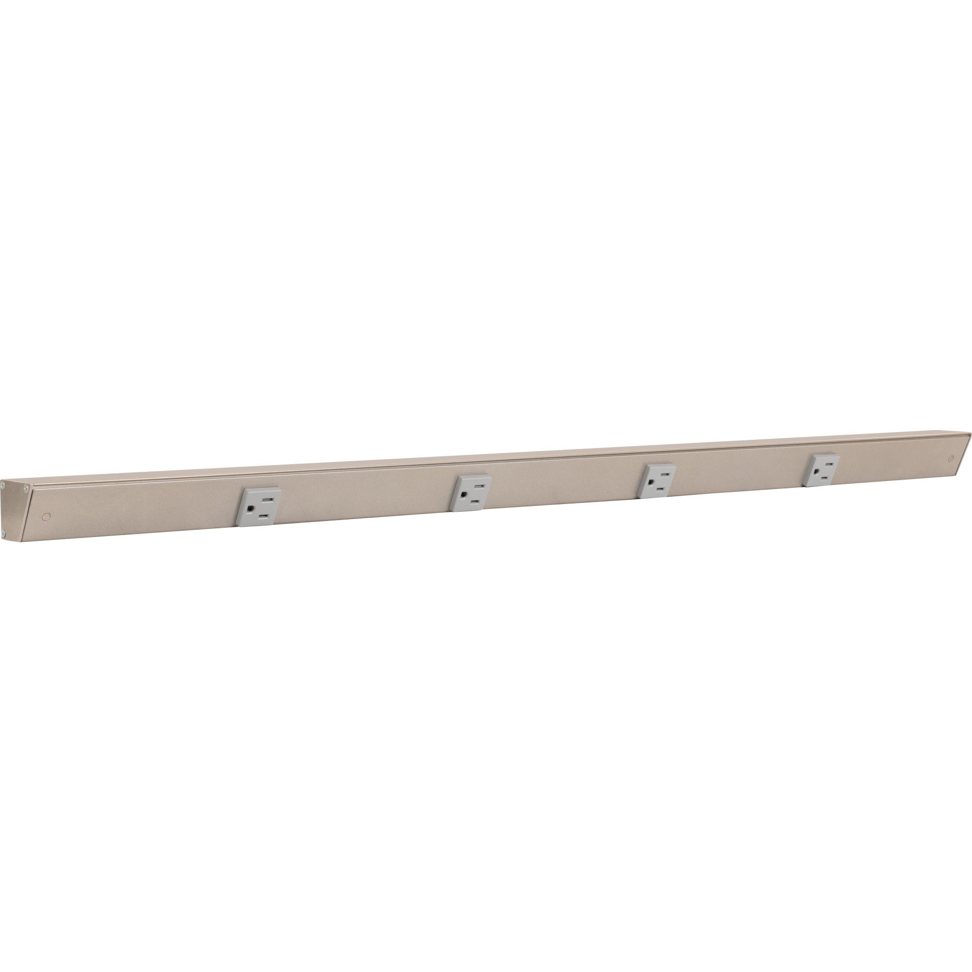 36" Slim Angle Power Strip, Grey Receptacles