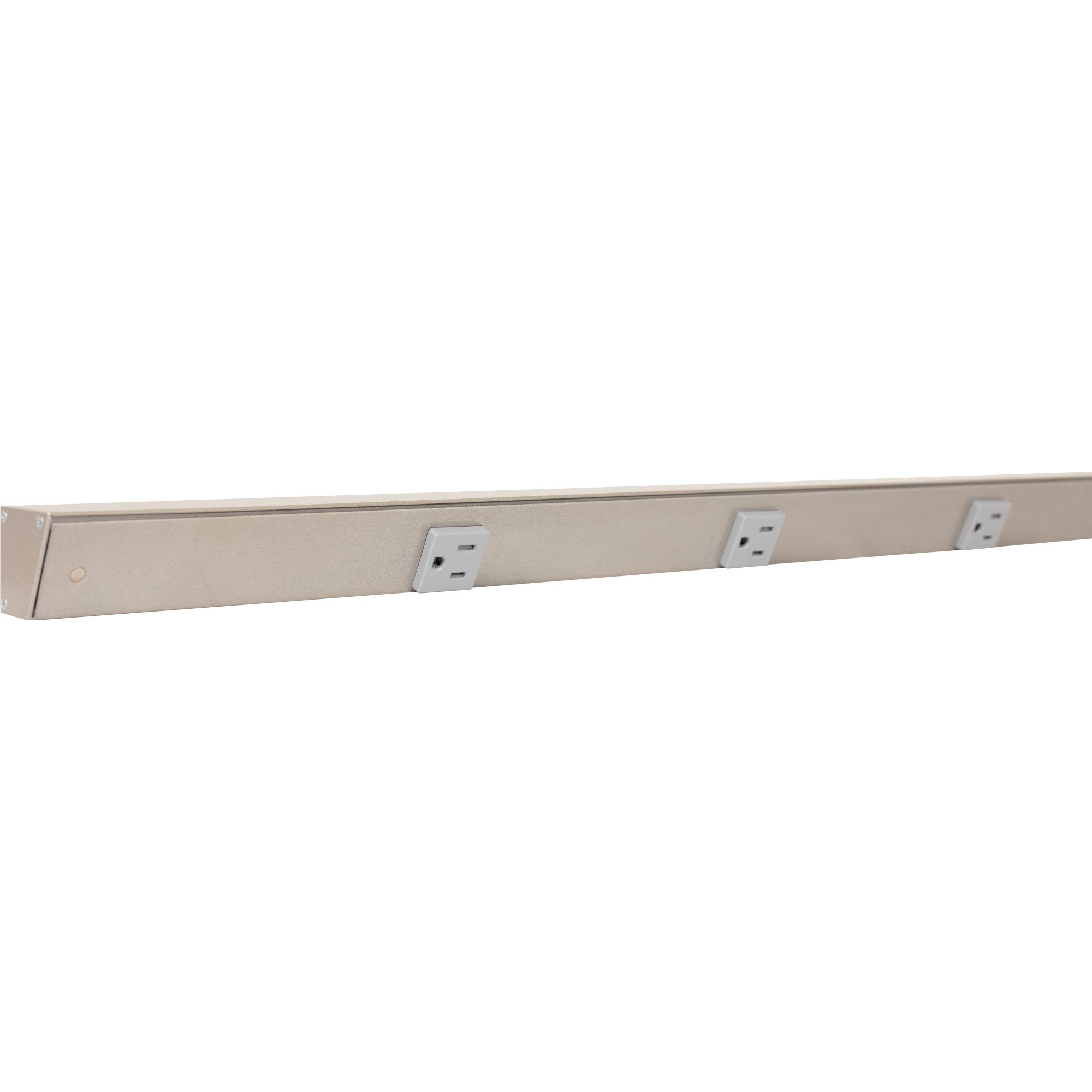 42" Slim Angle Power Strip, Grey Receptacles