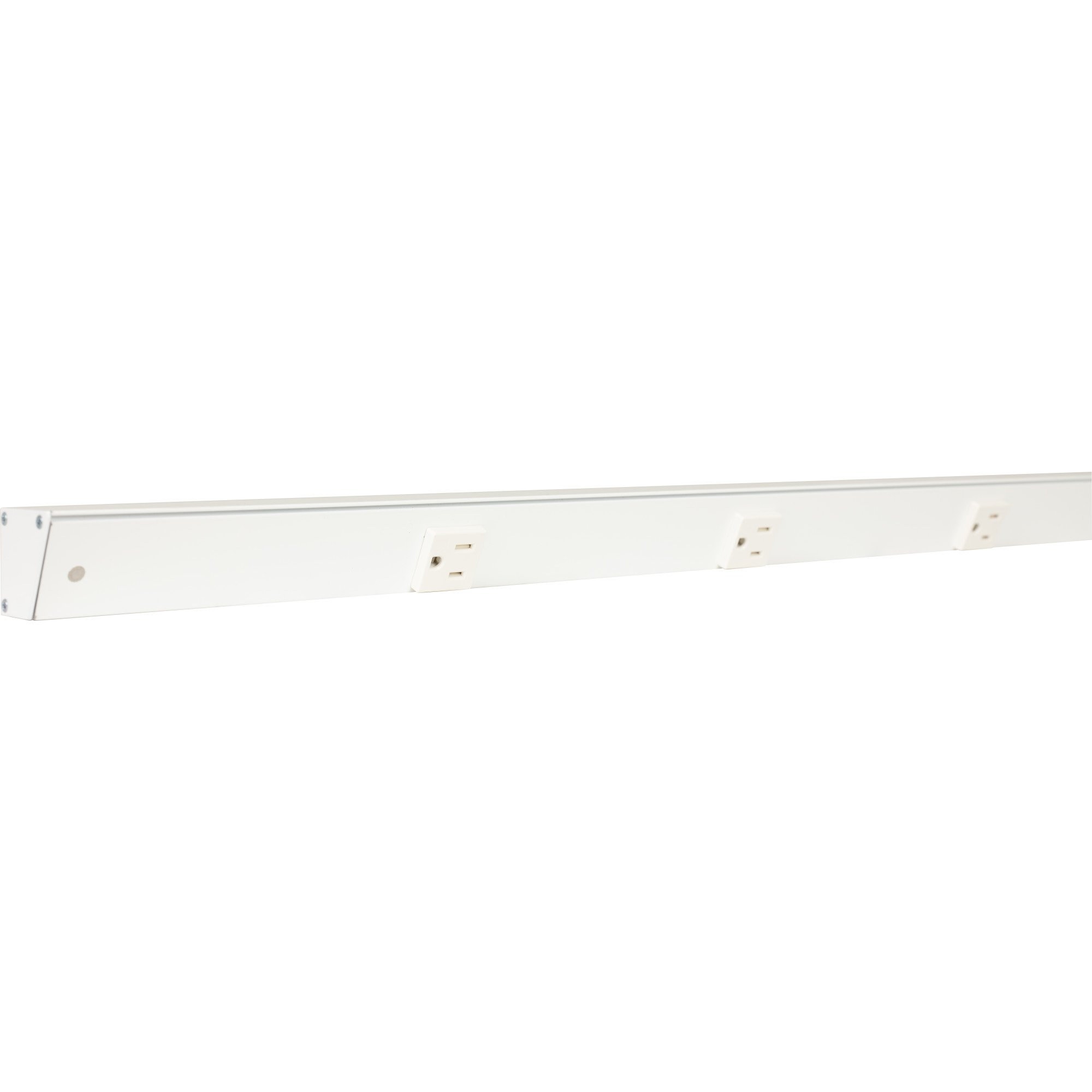 48" Slim Angle Power Strip, White Receptacles