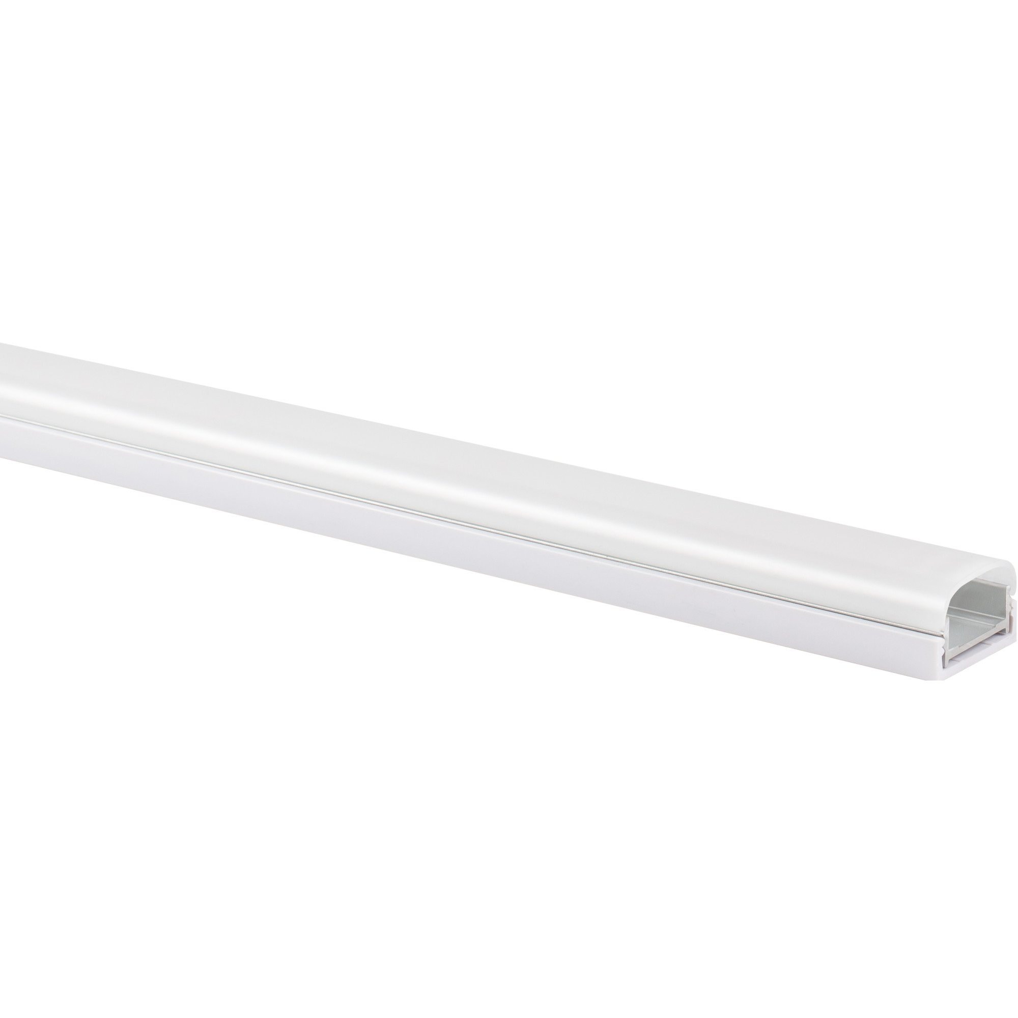 90" Premium Flat Surface-Mount Aluminum Profile with Frosted Lens, White