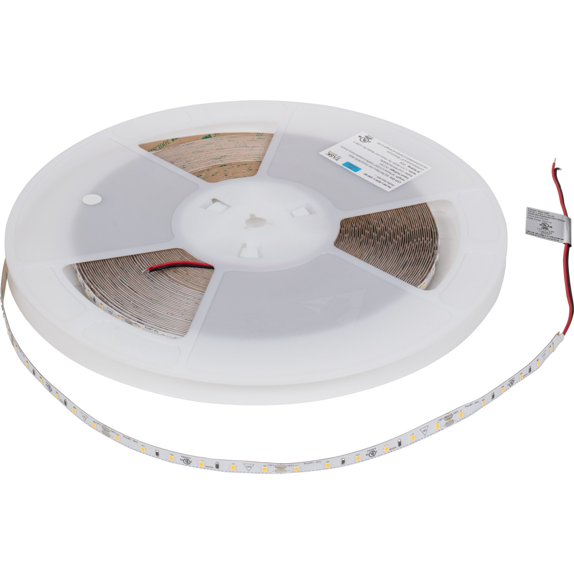 100 Ft, 120 Lumens/Ft. 24-volt Accent Output LED Tape Light, Single-White, Cool White 4000K