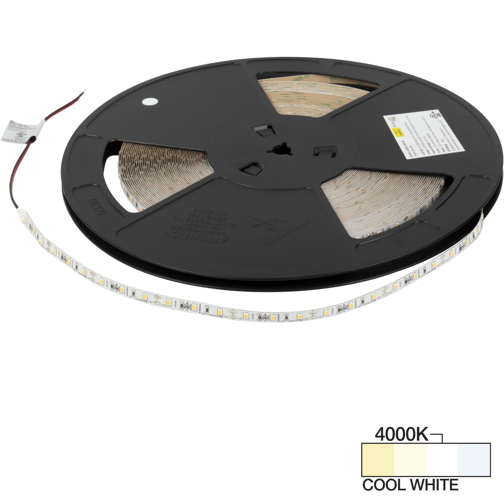 100 Ft, 120 Lumens/Ft. 12-volt Accent Output LED Tape Light, Single-White, Cool White 4000K
