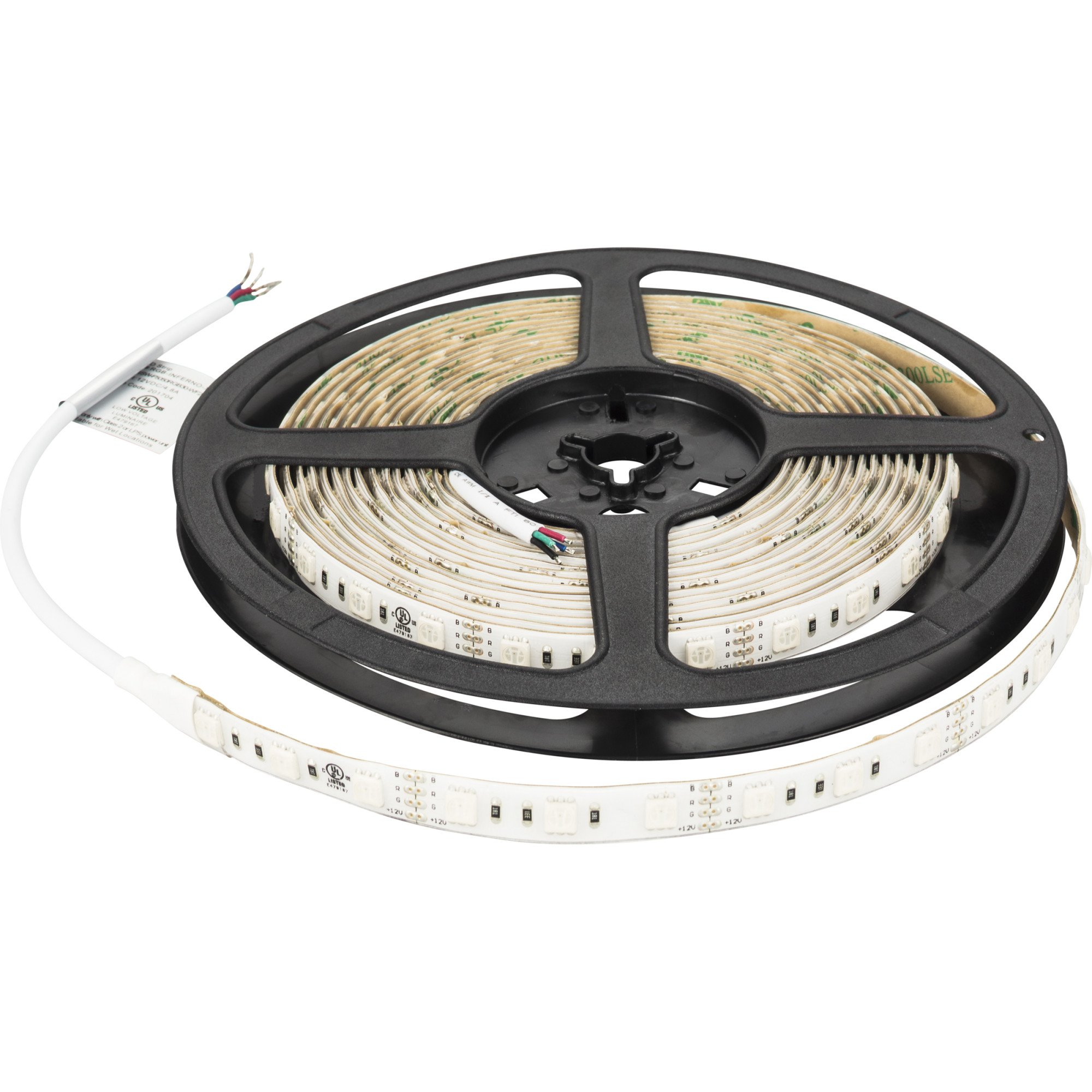 16 Ft, 130 Lumens/Ft. 12-volt Accent Output LED Tape Light, Multi-Color RGB
