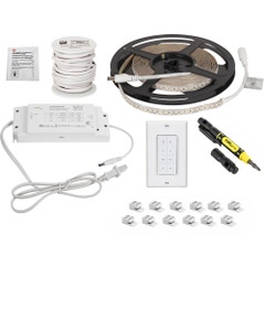 16 Ft.. 300 Lumens/Ft.. 12-volt Standard Output Wireless Controller Tape Light Kit 1 Zone 1 Area, Tunable-White, 2700K-5000K (Smart home compatible)
