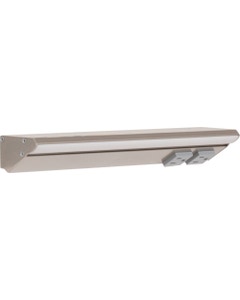 12-1/2" RM Series Lighted Power Strip, 600 Lm/Ft Higher Output, Bronze finish, Black receptacles, Daylight White 5000K